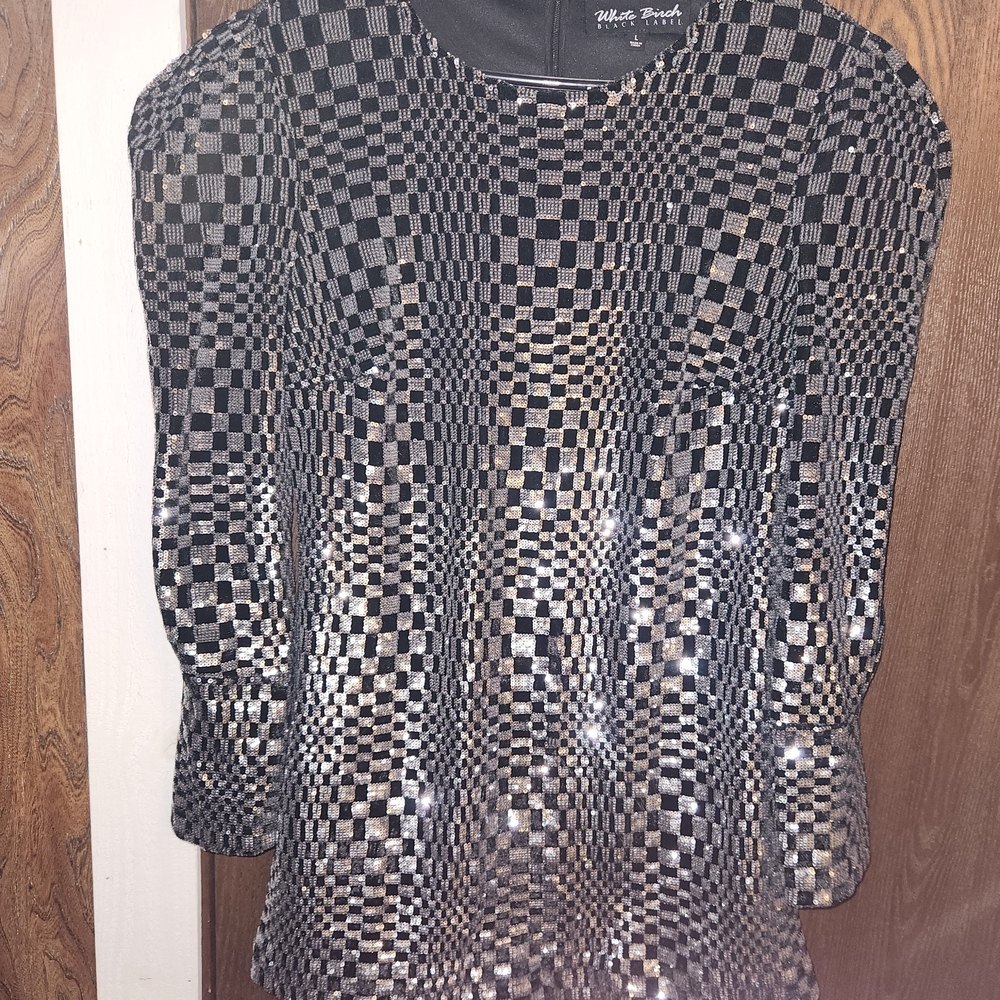 White Birch Black and White Checkered Dress